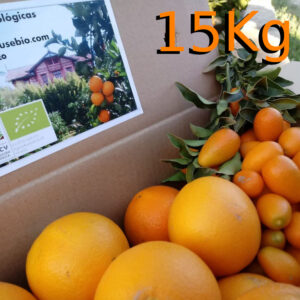 14 kgs Naranjas Ecológicas + 1 kg de Kumquats Ecológicos